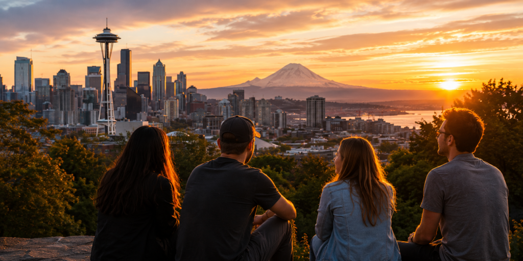 Seattle Waterfront sunset